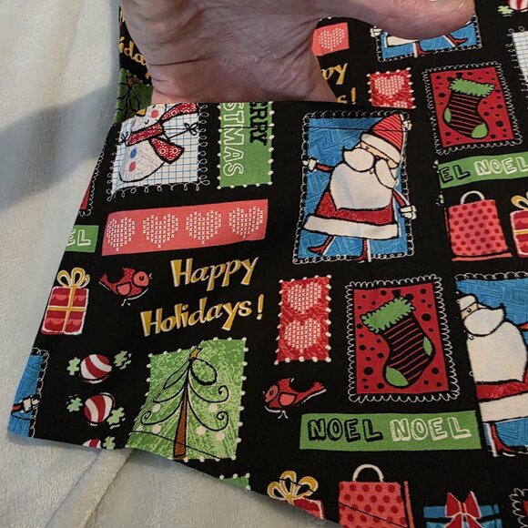 Scrubstar Christmas Holiday Santa‎ Frosty Scrub Top XL XG 100% Cotton - Picture 4 of 12